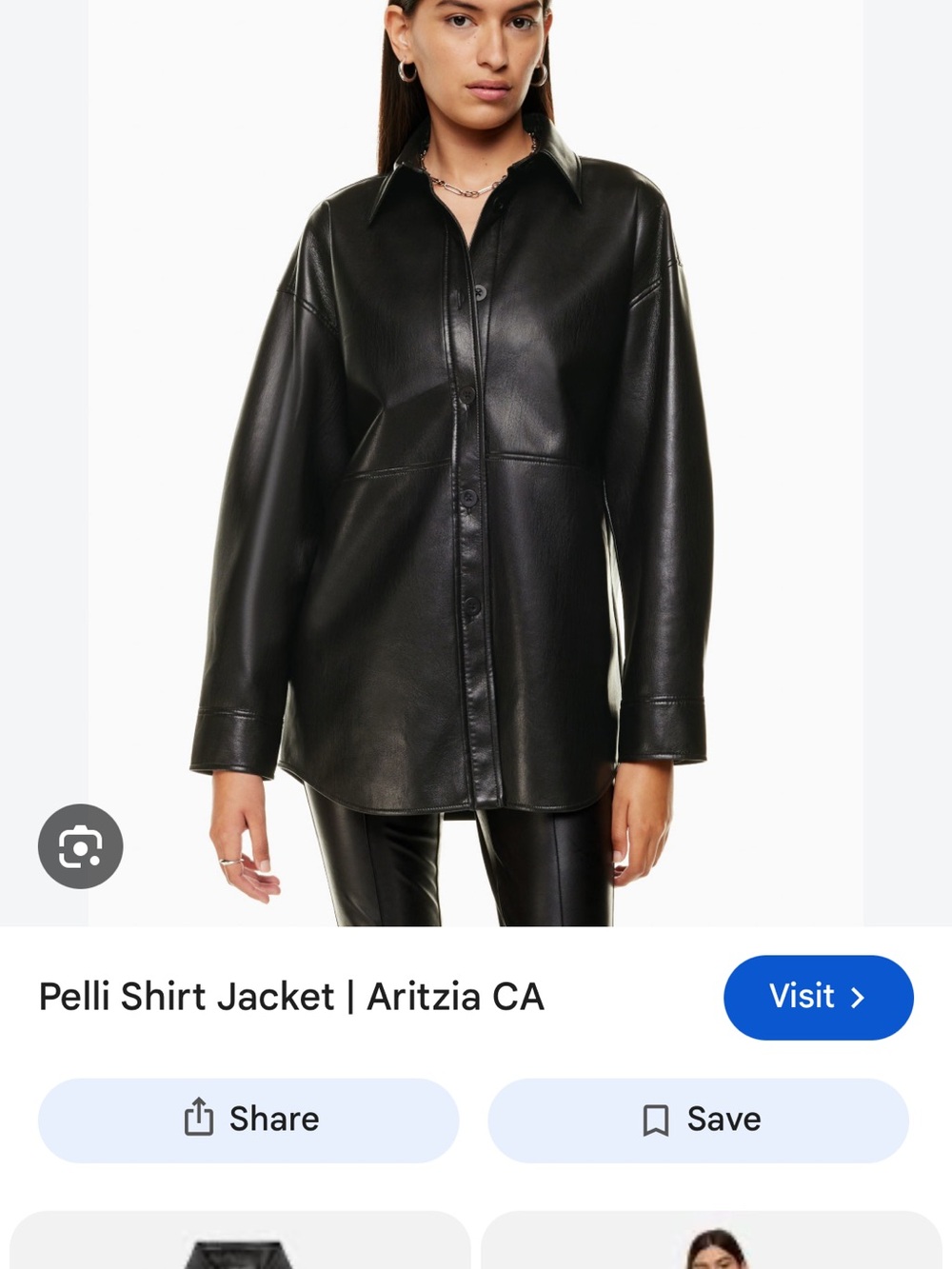 Aritzia Pelli Shirt Jacket